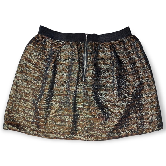 Wilfred Aritzia Black & Gold Metallic Sparkle Skirt 8 - Picture 6 of 6